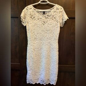 Elegant White Lace Dress